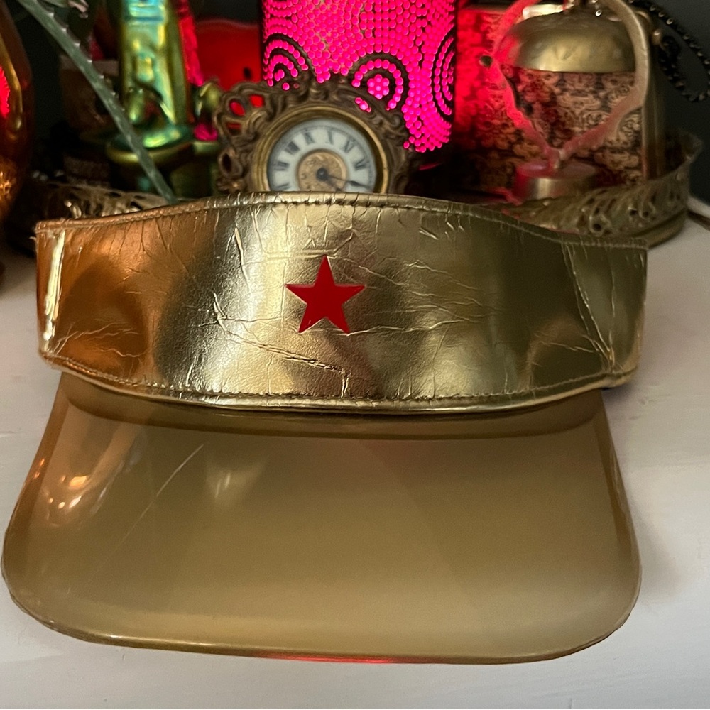 Women's Adidas Originals X Rita Ora Comic Visor Hat Superhero Superwoman Gold